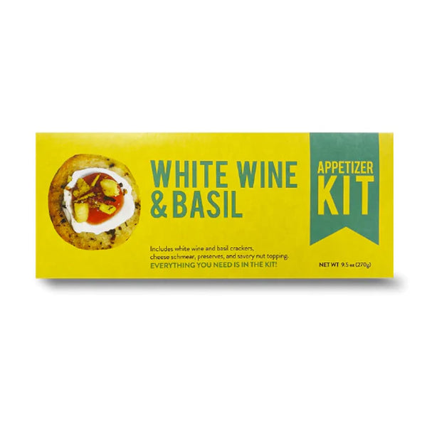 Crackerology White Wine & Basil Gourmet Artisan Snack Kits, 20 Count Crackers