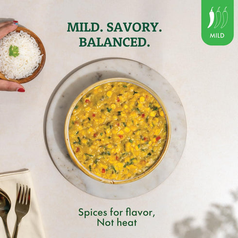 100% 2-285g Pack 6 MTR Curry Delight - Authentic Indian Ready-to-Eat Spinach & Lentil Curry - Gluten-Free, No Added