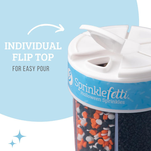 Sweets Indeed Halloween Sprinkles, Edible Sprinkle Mix, Pumpkin Jimmies, 6.45 ounces for Cake Decorations, Baking, Ice