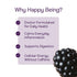 12oz (4 Pack) Happy Being Blackberry White Tea Antioxidant & Polyphenol Rich, Infused with Turmeric, Elderberry
