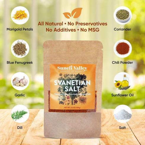 (3.5oz) Suneli Valley Svanetian Salt | Traditional Georgian Herb & Spice Blend - Gourmet Seasoning for Cooking