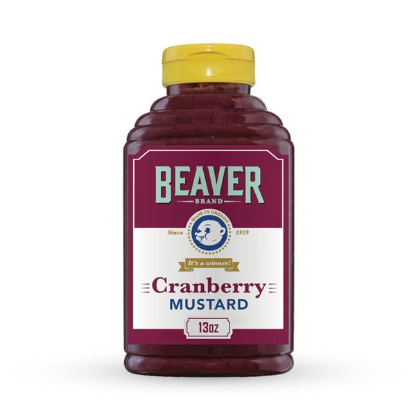Beaver Cranberry Mustard, 13 Oz Squeeze Bottle
