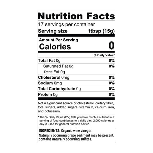 6% Greek Red Wine Vinegar - Organic - NonGMO - Gluten Free - Paleo - Acidity - Premium