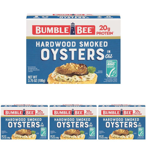 Bumble Bee Canned Hardwood Smoked Oysters, 3.75 oz Can - Ready to