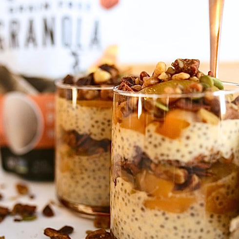 8 oz Wildway Keto Granola | Peach Pecan | Grain-Free, Certified Gluten-Free Cereal | Vegan, Low Carb | No Sugar Added |
