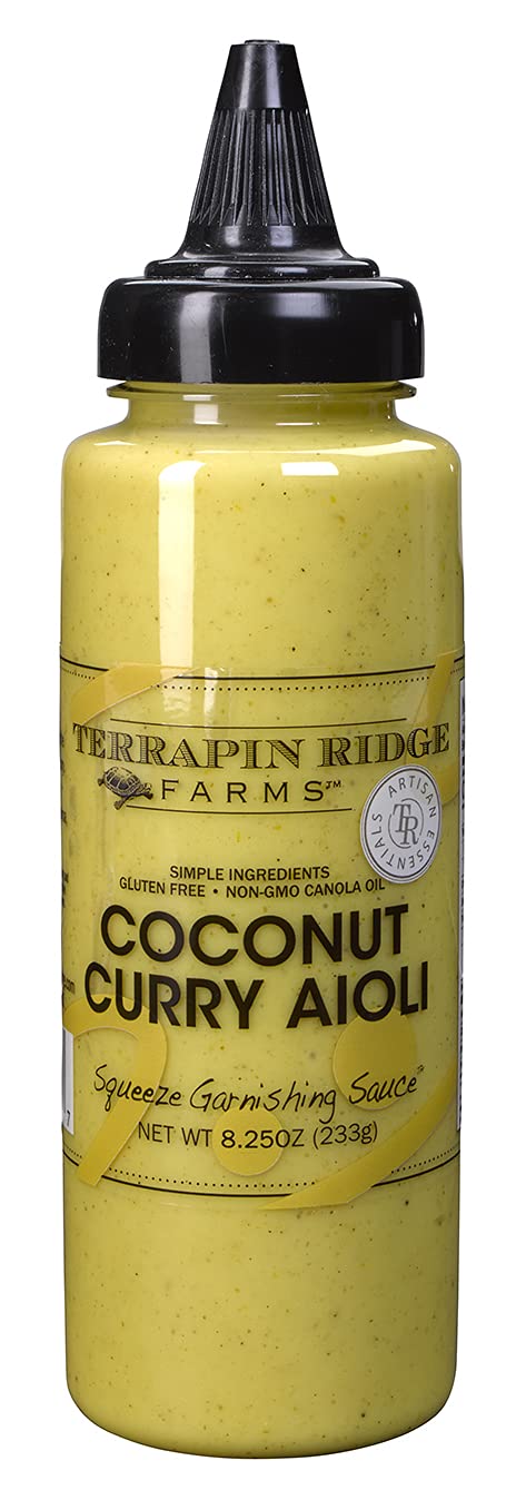 Terrapin Ridge Farms Coconut Curry Aioli Garnishing Sauce One 8.25 Ounce Squeeze