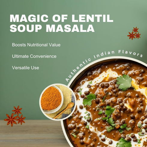 7 oz. Pride of India - Lentil Soup Masala Authentic Indian Taste Spice Blend for Lentil Soups and Stews Flavorful Mix
