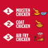 5 oz (Pack 6) 2 lbs Louisiana Fish Fry, Air Fryer Chicken Coating Mix, of Each Box Coats of Chicken - Easy to Cook Air