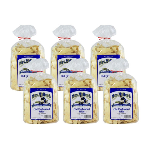 CPG.IO Mrs. Miller's Old Fashioned Egg Noodles, Wide 16 Ounce (Pack of 6)