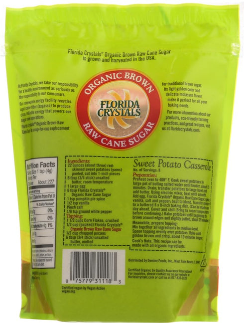 24-Ounce (Pack 6) Florida Crystals Organic Sugar, Brown, Bags of by Florida Crystals