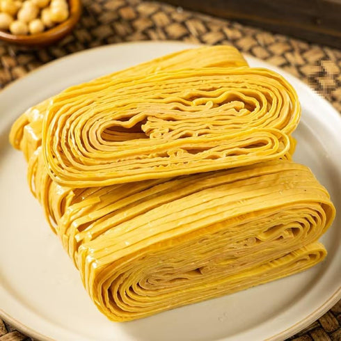 JIDUQIU 14.1oz /400gtofu Sliced bean curd tofu skinsTofu Dried skin vegetariansoy productsHot Pot Food Materials.