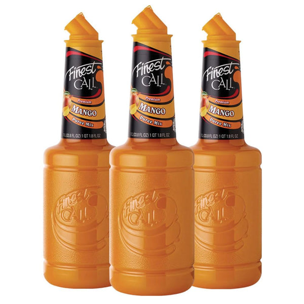 Finest Call Premium Mango Fruit Puree Drink Mix, 1 Liter Bottle (33.8