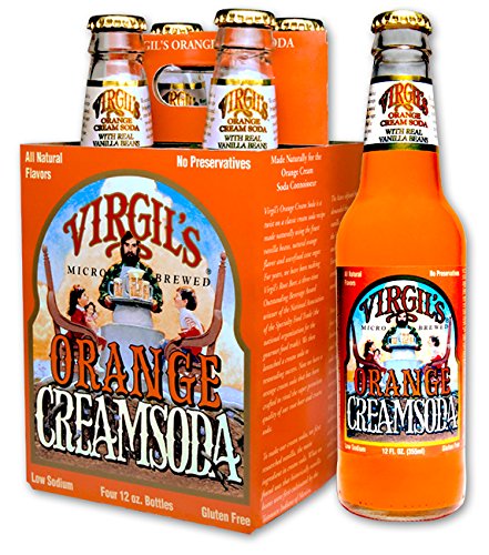 Virgil's Soda Cream Orange (4 X 12 0z Bottles)(Pack of 2)