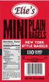 Elie's 6 packs 12 72 Mini Bagels - of Mini Plain Bagels = total Mini
