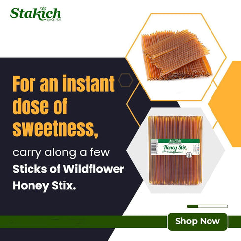 (200 Stakich Wildflower Honey Stix Stix)