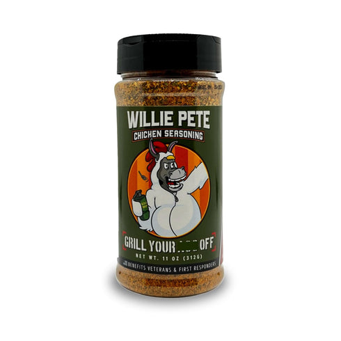 Willie Pete Chicken Seasoning by Grill Your As Off - BBQ & Grill Dry Rub for Beef, Pork, Chicken - 11 oz