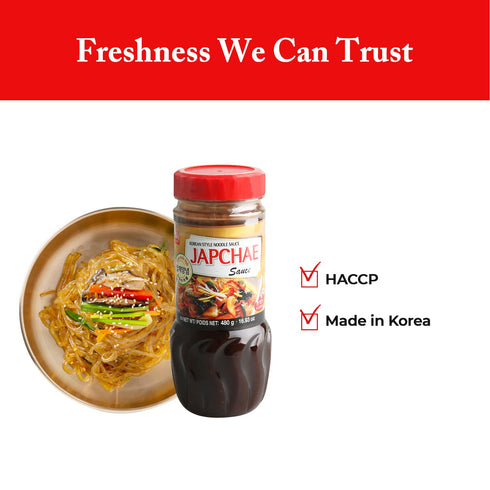 Wang Japchae Sauce, Savory & Slightly Sweet, 16.93 Ounce for Vermicelli & Glass Noodles