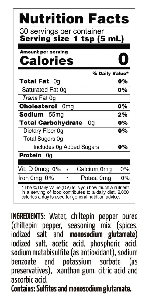 Mexico Lindo Chiltepin Hot Sauce | 14,200 Scoville Level | Traditional Spicy Flavor | 5 Fl Oz Bottles, Pack of 6