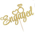 Engaged Cake Topper for Engagement Wedding Party Decorations Supplies