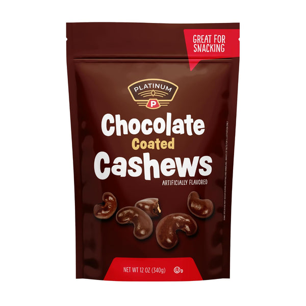 Platinum - Chocolate Coated Cashews 12 oz Resealable Pouch | Chocolate Candy Covered
