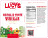 32 oz. (Pack 2) 5% Lucy's Family Owned - Natural Distilled White Vinegar, bottle of - Acidity
