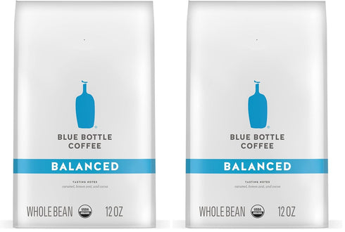 Blue Bottle Whole Bean Organic Coffee, Balanced, Medium Roast, 12 Ounce bag