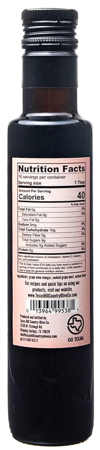 (8.5 oz, 2 Pack) Pomegranate Balsamic Vinegar - Gourmet Barrel Aged Infused Balsamic Vinegar - Great for Dressing