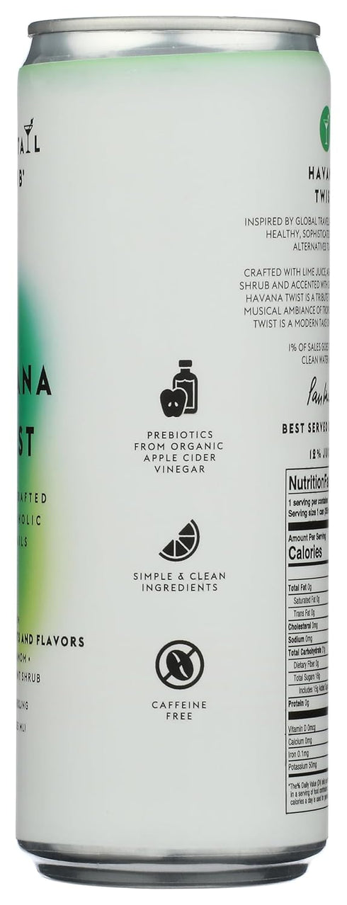 1pk 80 Mocktail Club Havana Twist Non-Alcoholic Sparkling Craft Cocktail - Calories, Non-GMO, No Artificial