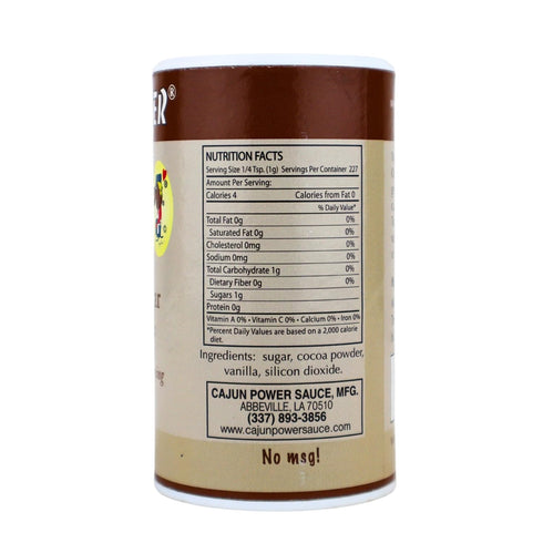 8oz Cajun Power Sweet Treat Chocolate Sugar with Pure Vanilla
