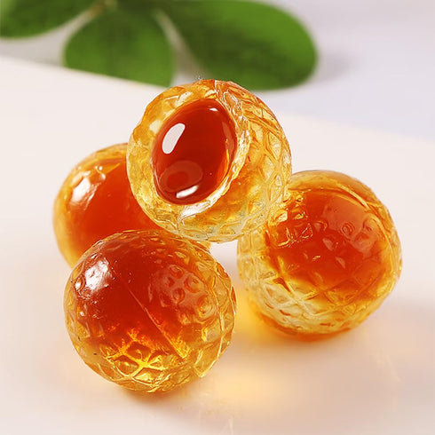 SIJIYUNLI gummies 200g/7.05oz -Sandwich pear jelly Flowing Soft Candy, eating one is equivalent to drinking a cup