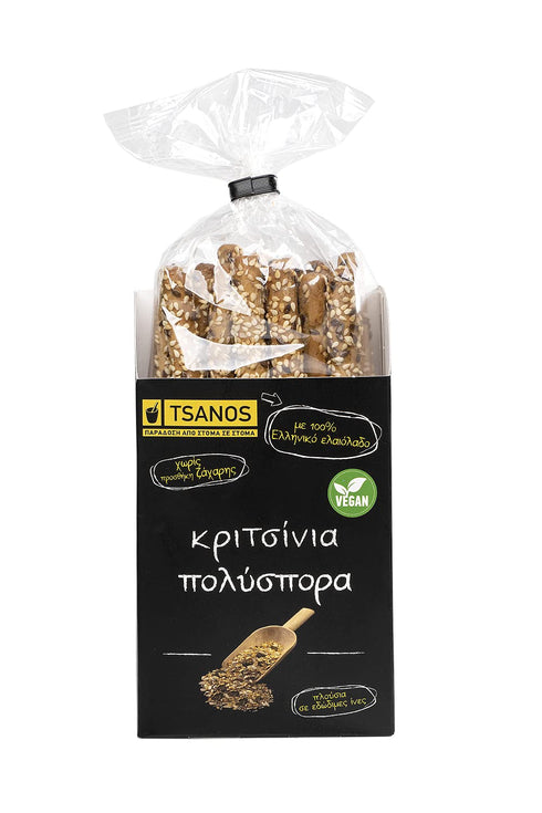 Tsanos Rusks Multigrain-no added sugars,vegan (175g)(4-Pack)