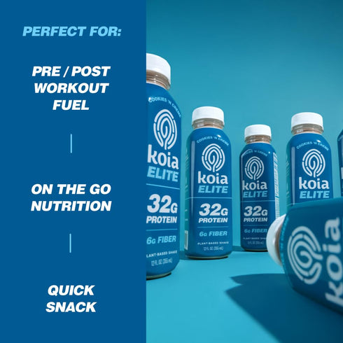 32g (12 Oz) Koia Elite - Cookies & Creme - Protein - Ready To Drink Plant Protein Shake - Low Sugar, Dairy Free, Gluten