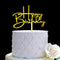 Happy Birthday Acrylic Cake Topper Decoration for Special Event, Mirror Gold