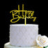 Happy Birthday Acrylic Cake Topper Decoration for Special Event, Mirror Gold