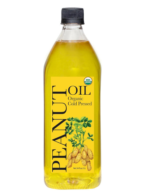 Daana Peanut Oil: CERTIFIED USDA ORGANIC, EXTRA VIRGIN, COLD PRESSED (34 Fl