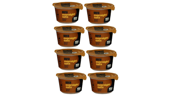 generic Mush Overnight Oats - Peanut Butter - Good Source of Fiber, Non-GMO,