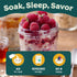 15 oz (10 Easy Morning Overnight Oatmeal Mix, Organic Ingredients, Naturally Gluten-Free, No Sugar Added, Soak and Go