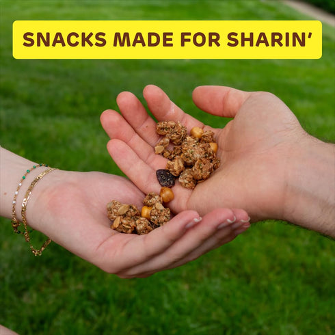 1.5 (Pack 8), Absurd Snacks Chickpea & Granola Crunch Mix, Nut-Free, Gluten-Free, Plant-Based Snack, Good Source