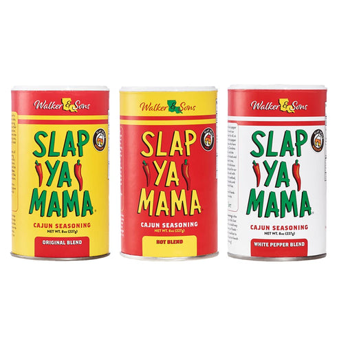 Slap Ya Mama Cajun Seasoning from Louisiana Spice Variety Pack, 8 Ounce Cans, 1 Cajun, 1 Cajun Hot
