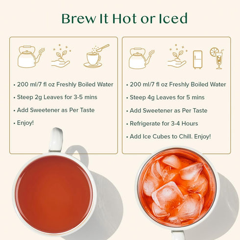 VAHDAM Earl Grey Masala Chai - High Caffeine, Non-GMO, Gluten-Free - 50 Cups/3.53 oz Vacuum Sealed Pack