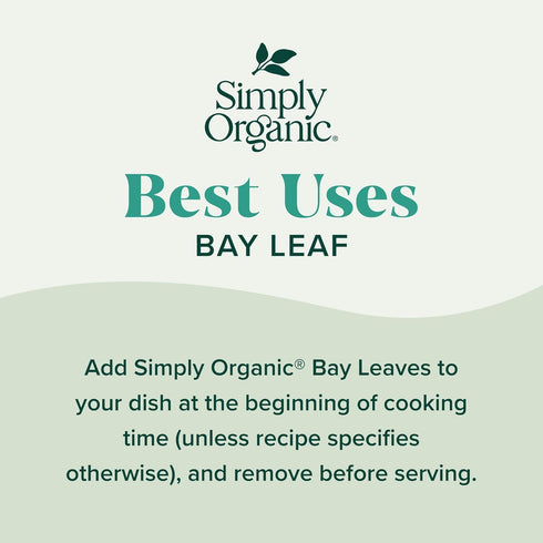 Simply Organic Whole Bay Leaf, 0.14 Ounce Glass Jar, Kosher, Non GMO