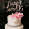 Happy Sweet 16 Cake Topper, Cheers to 16 Years, Rose Gold Decoration for 16th Birthday or Wedding Anniversary