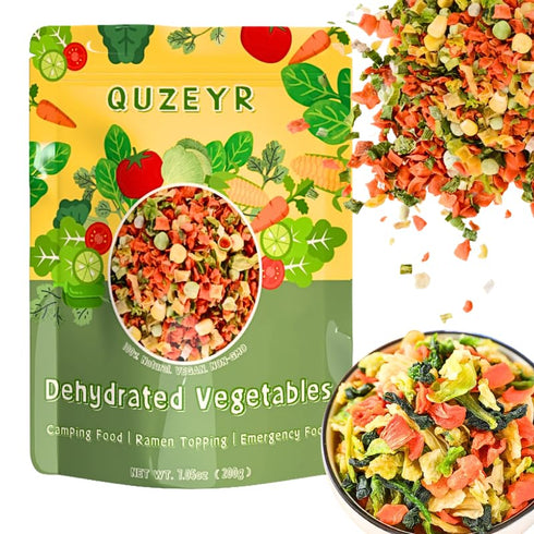 Dried Dehydrated Vegetables for Ramen Toppings, 7.05oz All Natural Dried Vegetable Flakes