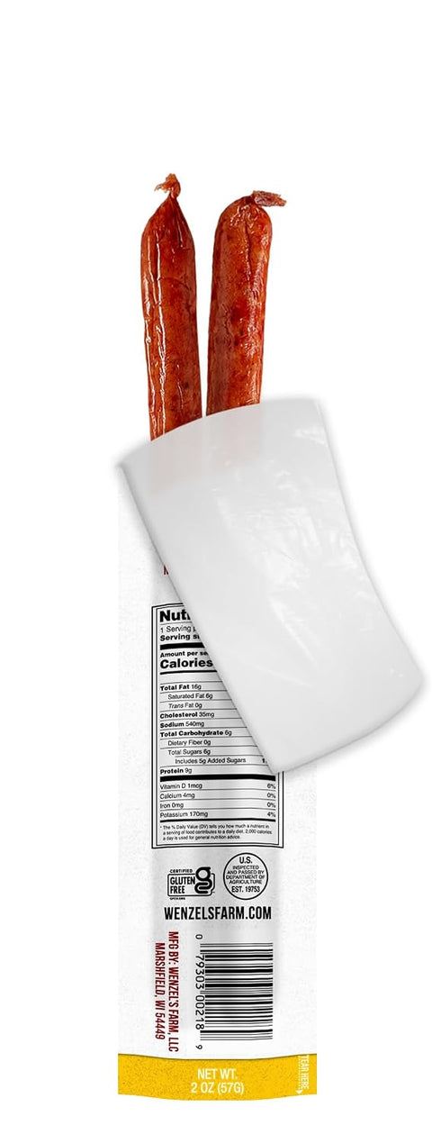 16 (8 packages 2) Wenzels Farm Honey Ham Sticks Snack Sticks Flavorful, Naturally Smoked High Protein, Low Carb No MSG