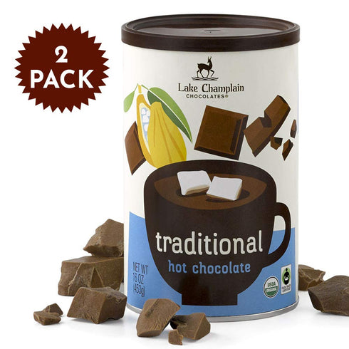 16 1 (2 pack) Lake Champlain Gourmet Traditional Hot Chocolate Mix, Servings, pound