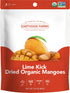 Pack 2.8oz 4pack Earthside Farms Dried Organic Mango Variety Original Citrus Splash Lime Kick and Peach Paradise Gluten