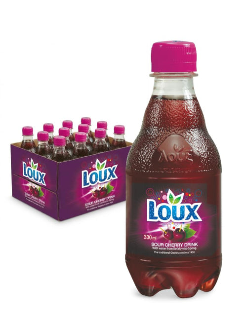 Pack 12 330ml Loux | Greek Soft Drink | Sour Cherry | of |