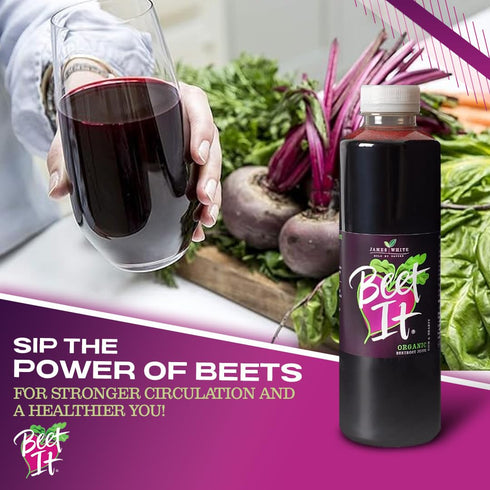 25.4 Fl.oz (6 Pack) 100% Packed BEET IT Organic Beet Juice, | Non GMO, Natural Organic Juice- Gluten Free, No Added