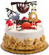 Toyvian Sloth Cake Topper Set, Creative Cute Decor for Birthday Party, 4pcs