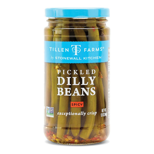 tillen farms Pickled Hot & Spicy Dilly Beans, 12 oz